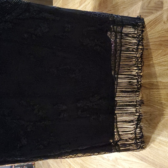 Lauren Ralph Beaded Sleeveless Cocktail Dress Fringe Beaded Embroidery Womens 16 - Picture 11 of 16